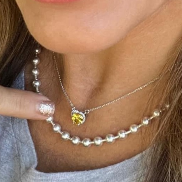 NWT DAZZLING HEART TOAST NECKLACE ADJUSTABLE PERFECT GIFT ITEM - Picture 4 of 5